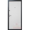 Входная дверь QDOORS - ГОРИЗОНТАЛЬ венге темный горизонт - венге ванильный горизонт (темный короб) - Фото№3