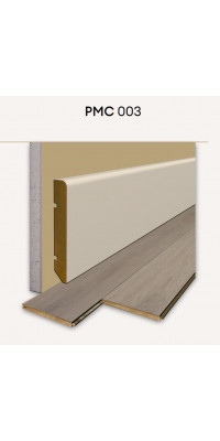 Плінтус МДФ PMC-003 8х2800mm Білий матовий