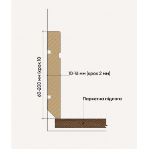 Плинтус МДФ PMP-017 16х2800mm Белый матовый