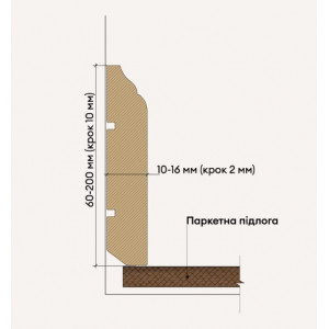 Плинтус МДФ PMP-017 16х2800mm Белый матовый