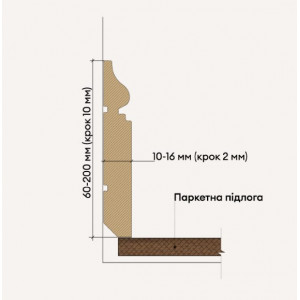 Плинтус МДФ PMP-017 16х2800mm Белый матовый