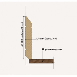 Плинтус МДФ PMP-017 16х2800mm Белый матовый