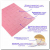 Декоративная 3D панель самоклейка под кирпич Розовый 700х770х3мм (004-3) - Фото№3