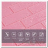 Декоративная 3D панель самоклейка под кирпич Розовый 700х770х3мм (004-3) - Фото№5