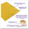 Декоративна 3D панель самоклейка під цеглу Жовтий 700х770х5мм (010-5) - Фото№3