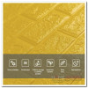 Декоративна 3D панель самоклейка під цеглу Жовтий 700х770х5мм (010-5) - Фото№5