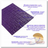 Декоративная 3D панель самоклейка под кирпич Фиолетовый 700x770x7мм (016-7) - Фото№3