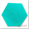 Декоративний самоклеючий шестикутник 3D блакитний 200x230мм (1105) - Фото№2