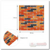 Самоклеюча 3D панель під бежево-коричневу цеглу катеринослав 700х770х3мм (047-3m) - Фото№4