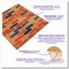 Самоклеюча 3D панель під бежево-коричневу цеглу катеринослав 700х770х3мм (047-3m) - Фото№3