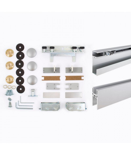 VITRUM SPACE 6250/A Раздвижная система для стеклянных дверей серебро - Фото№1