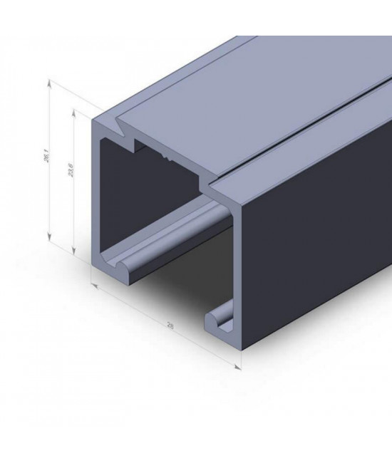 Алюминиевый профиль 5333 L-1,8м неанодированный - Фото№1