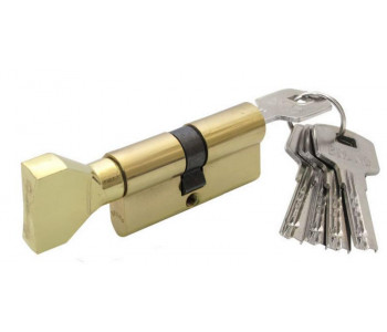 Цилиндр "ВРУНО" 35/35мм Z лаз 70мм 5 кл повор. хром