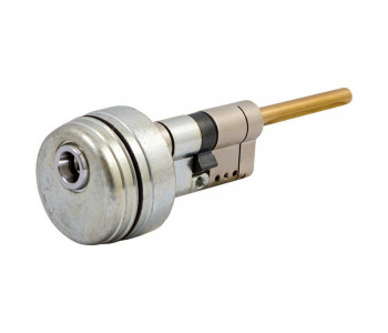 Цилиндр дверной ВRUNO 40/40мм ZN лазерный 80мм 5 ключей, поворотник, черный