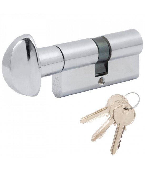 Цилиндр Cortellezzi Primo 117F 30x30 ключ/поворот. хром - Фото№1