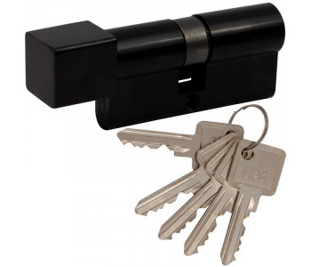 Цилиндр Securemme 3200QCS30451X5 К2 30/45 мм 5кл+1 монтажный ключ, со штоком, мат