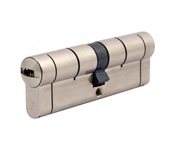 Цилиндр дверной ВRUNO 40/40мм ZN лазерный 80мм 5 ключей, поворотник, черный