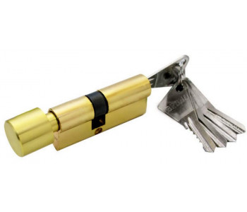 Цилиндр "ВРУНО" 35/35мм Z лаз 70мм 5 кл повор. хром