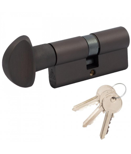 Цилиндр Cortellezzi Primo 117F 30x30 ключ/поворот титан коричневый - Фото№1