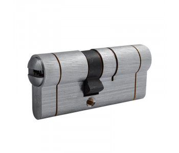 Цилиндр дверной ВRUNO 40/40мм ZN лазерный 80мм 5 ключей, поворотник, черный