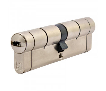 Цилиндр дверной ВRUNO 40/40мм ZN лазерный 80мм 5 ключей, поворотник, черный
