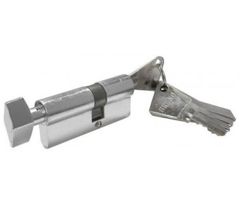 Цилиндр Buonellе B10CQ5030SCX6 50/30 мм ключ/шток, 5 ключей + 1 монтажный ключ, хром матовый