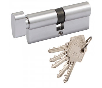 Цилиндр Securemme 3200QCS30451X5 К2 30/45 мм 5кл+1 монтажный ключ, со штоком, мат