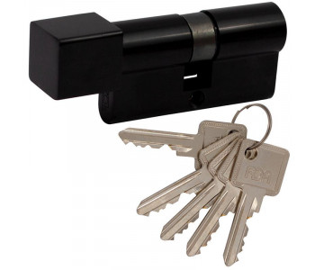 Цилиндр Securemme 3200QCS30451X5 К2 30/45 мм 5кл+1 монтажный ключ, со штоком, мат