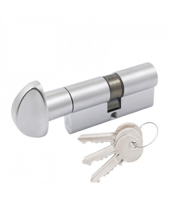 Цилиндр Cortelezzi 117F 30x30 ключ/поворот. мат хром - Фото№1