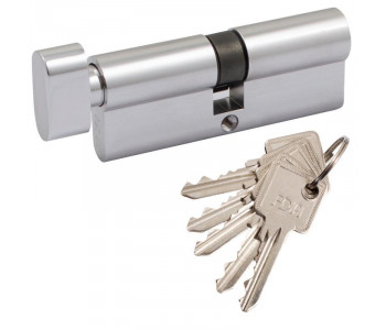 Цилиндр Securemme 3200QCS30451X5 К2 30/45 мм 5кл+1 монтажный ключ, со штоком, мат