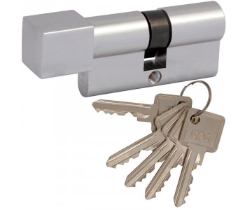 Цилиндр Securemme 3200QCS30451X5 К2 30/45 мм 5кл+1 монтажный ключ, со штоком, мат