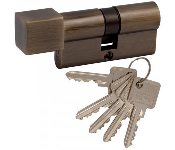 Цилиндр Securemme 3200QCS30451X5 К2 30/45 мм 5кл+1 монтажный ключ, со штоком, мат