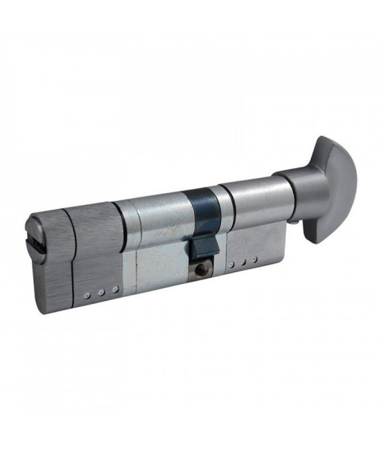 цилиндр Securemme 3220PCS35551X5 К22 35/55 мм 5кл+1 монтажный, ручка/ключ мат. хром - Фото№1