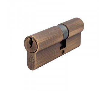 Цилиндр дверной ВRUNO 40/40мм ZN лазерный 80мм 5 ключей, поворотник, черный