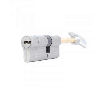 Цилиндр Buonellе B10CQ5030SCX6 50/30 мм ключ/шток, 5 ключей + 1 монтажный ключ, хром матовый