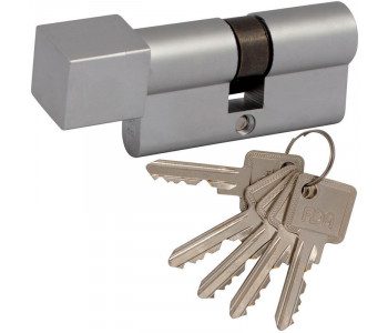 Цилиндр Securemme 3200QCS30451X5 К2 30/45 мм 5кл+1 монтажный ключ, со штоком, мат