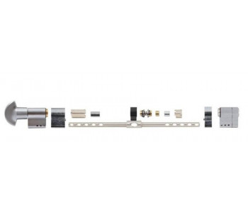 Цилиндр дверной ВRUNO 40/40мм ZN лазерный 80мм 5 ключей, поворотник, черный