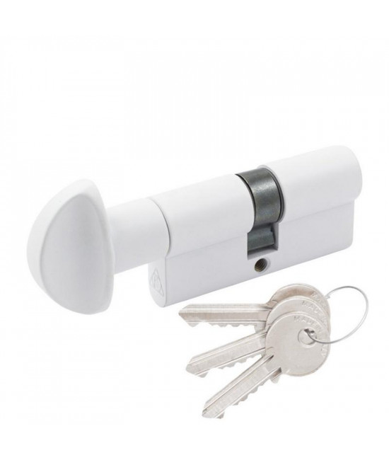 Цилиндр Cortelezzi 117F 30x30 ключ/поворот. белый - Фото№1
