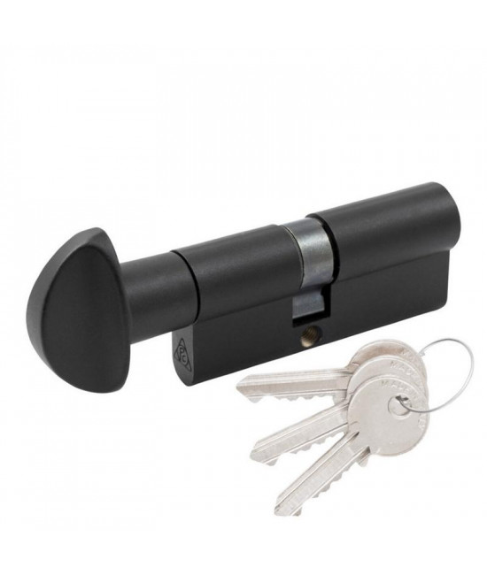 Цилиндр Cortelezzi 117F 40x30 ключ/поворот. черный - Фото№1