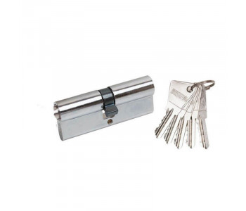 Цилиндр Buonellе B10CQ5030SCX6 50/30 мм ключ/шток, 5 ключей + 1 монтажный ключ, хром матовый