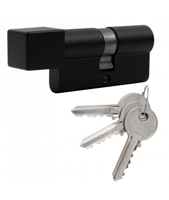 Цилиндр Cortellezzi Primo 117 SQ 30x30 ключ/квадратный поворот. черный - Фото№1