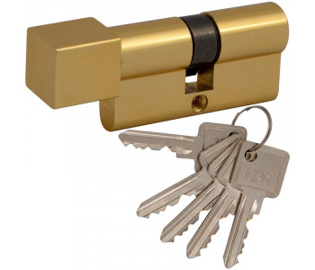 Цилиндр Securemme 3200QCS30451X5 К2 30/45 мм 5кл+1 монтажный ключ, со штоком, мат