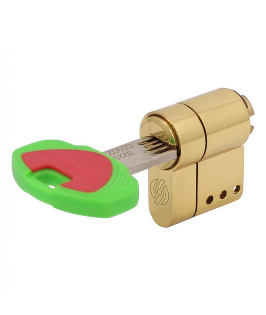 Securemme 3220UOL27271X5 Комплект полутел цилиндра 5кл+1монтажный ключ латунь пол лат - Фото№1