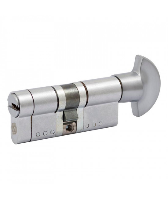 цилиндр Securemme 3220PCS40501X5 К22 40/50мм 5кл +1 монтажный ключ/ручка мат.хром - Фото№1