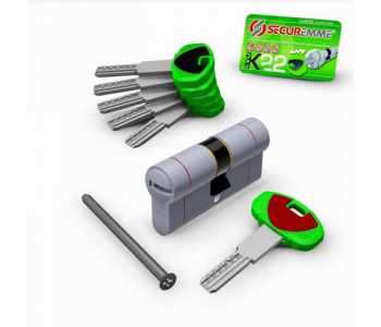 Цилиндр дверной ВRUNO 40/40мм ZN лазерный 80мм 5 ключей, поворотник, черный