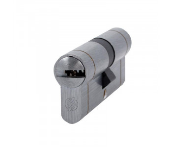Цилиндр дверной ВRUNO 40/40мм ZN лазерный 80мм 5 ключей, поворотник, черный