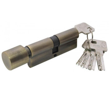 Цилиндр Securemme 3200QCS30451X5 К2 30/45 мм 5кл+1 монтажный ключ, со штоком, мат