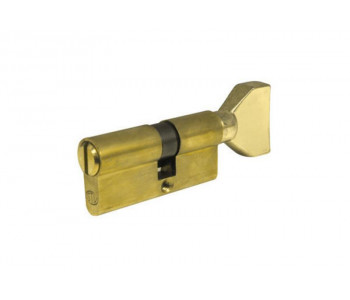 Цилиндр дверной ВRUNO 40/40мм ZN лазерный 80мм 5 ключей, поворотник, черный