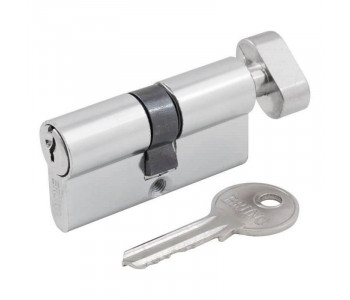 Цилиндр "ВРУНО" 35/35мм Z лаз 70мм 5 кл повор. хром