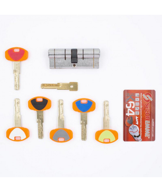 Цилиндр Securemme 361BCCS4040115 K64 40/40 мм 5кл +1 + 1 ключ - Фото№1